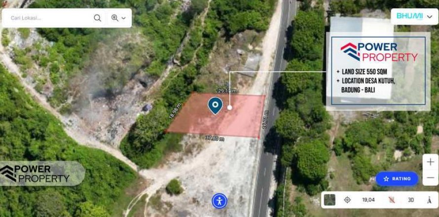 550m2 Land in South Kuta, Badung, Bali (13807)