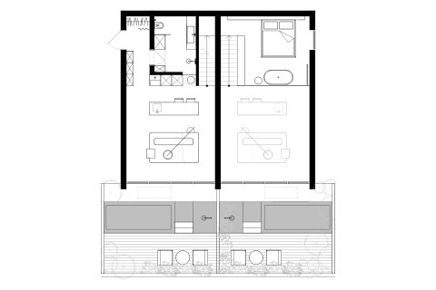Denah Apartemen «1BR», 1 kamar tidur di The HEIGHTS