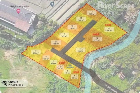 Tanah kavling 105m2 di Canggu, Badung, Bali (10087)