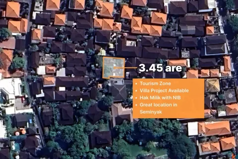 Tanah kavling di Seminyak, Badung, Bali (11082)