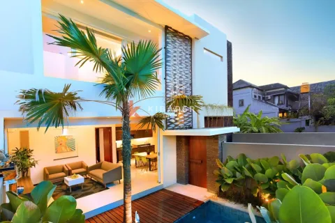 Vila 2 kamar tidur di Tibubeneng, Badung, Bali (12419)