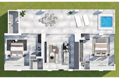 Penthouse floor plan «2BR-1», 2 bedrooms in The Umalas Signature