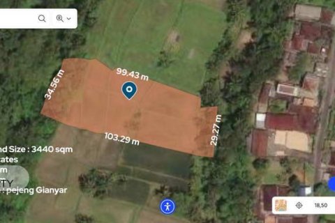 Tanah kavling 3360m2 di Gianyar, Bali (14678)