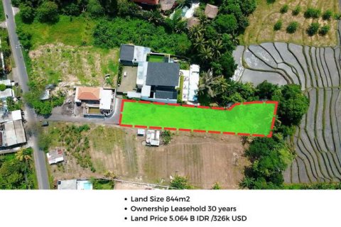 Tanah kavling 844m2 di Canggu, Badung, Bali (683) 6