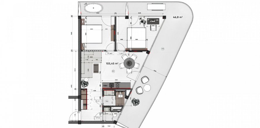 2 bedrooms Apartment in Anta Residence Canggu, Canggu, Badung, Bali (5563)