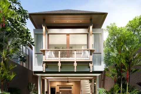 Vila 3 kamar tidur di Tibubeneng, Badung, Bali (11568)