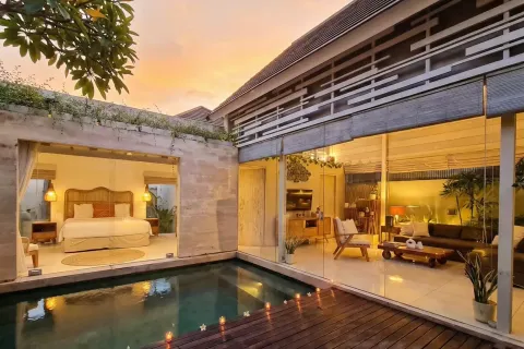 Vila 2 kamar tidur di Canggu, Badung, Bali (11056)